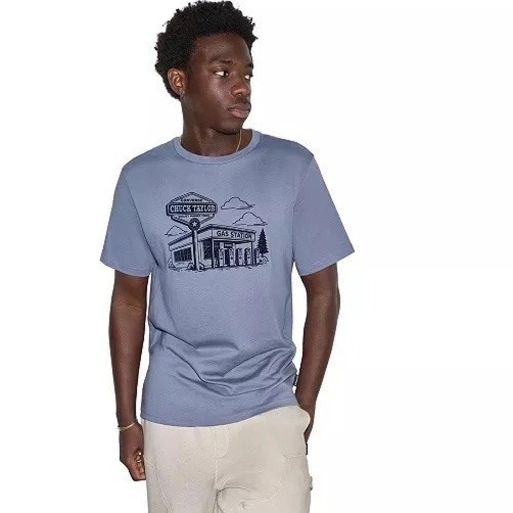 Men's Chuck Taylor Gas Station Graphic T-Shirt NWT SIZE M